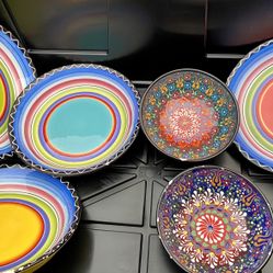 Take All- Fiesta Mexican Style Plates And Bowls