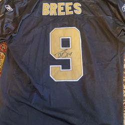 Signed Drew Brees Superbowl XLIV Men's 54 Jersey with tag #1