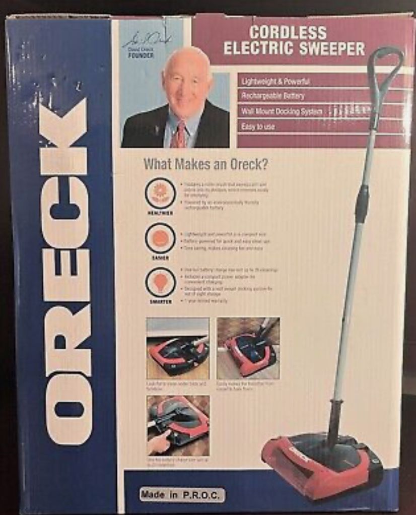 ORECK  Vaccume Cleaner Sweeper ( MODEL PR8100NC CORDLESS ELECTRIC SWEEPER