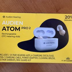 Brand New OTC Audien  Atom Pro 2 Hearing AIDS