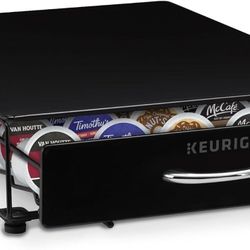 under Brewer Storage Drawer, Coffee Pod Storage, Holds Upto 35 K-Cup Pods Black