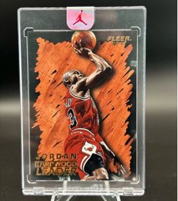 1996-97 Fleer Michael Jordan #123 Hardwood Leader Insert Chicago Bulls