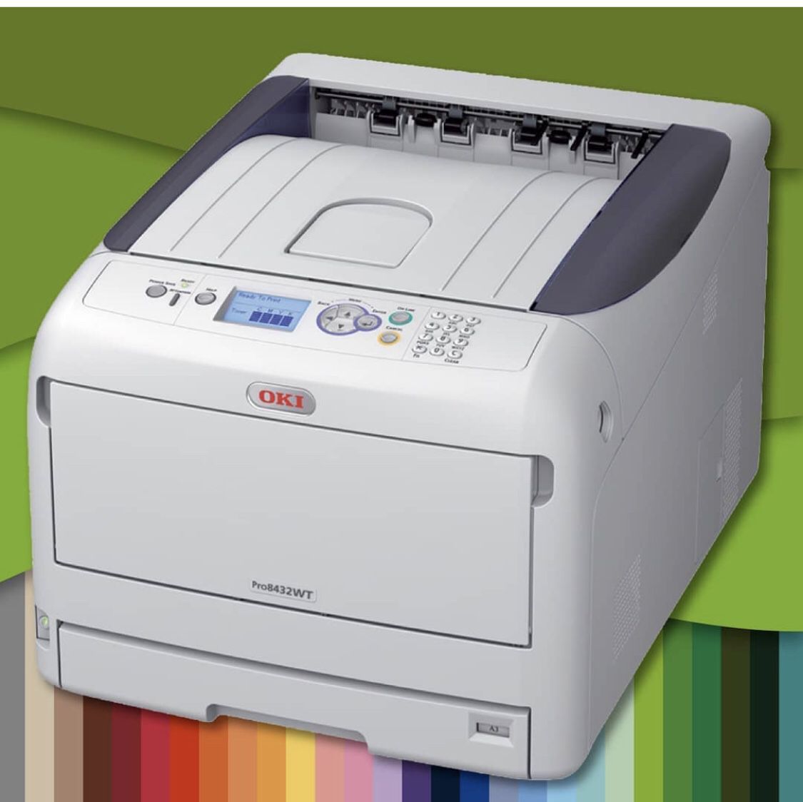 Oki 8432wt láser printer white toner include rip