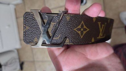 Used Louis Vuitton Monogram Belt, Ceinture LV Initials, M9821, Brown, Men's