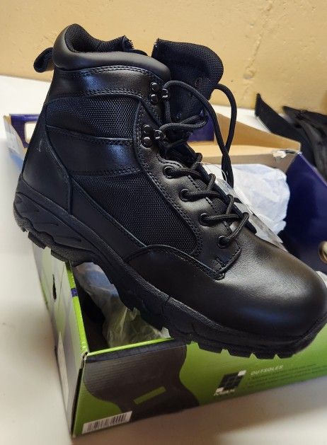 Men's  Soft Toe Work Boots Black Jasper MaxTRAX with Side-Zip