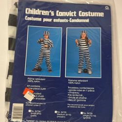 Children’s Convict Costume Size 8-10 Medium NEW