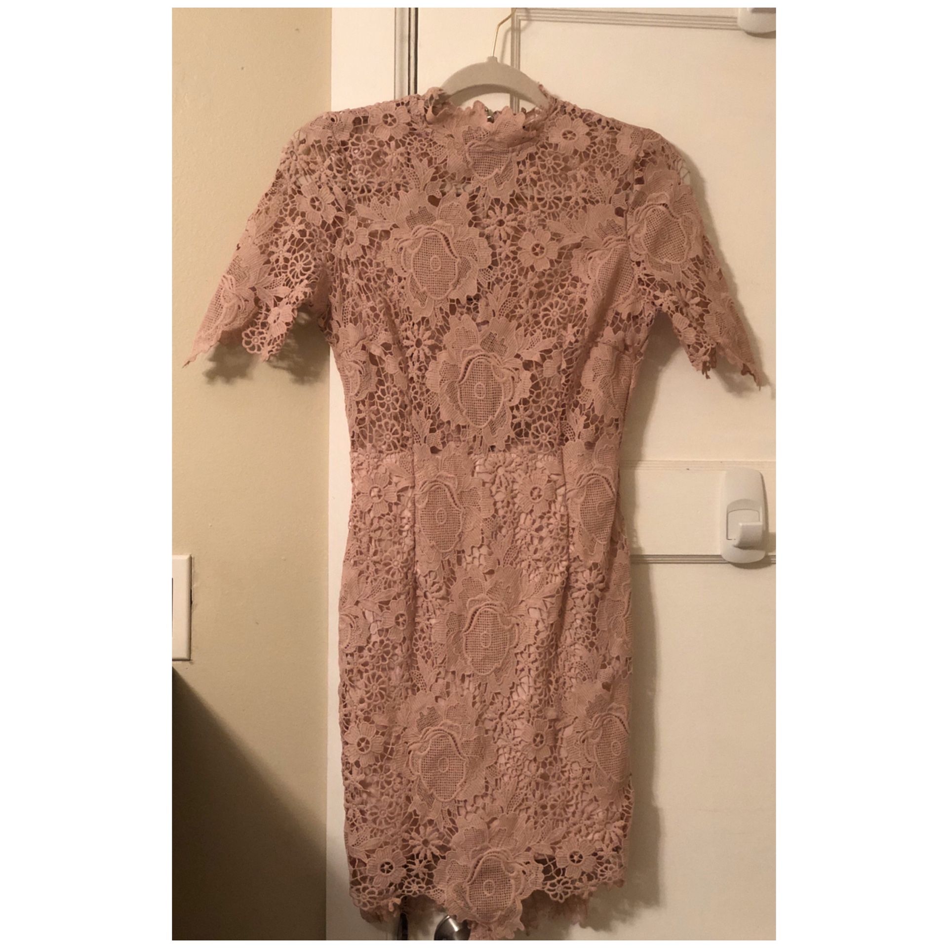 Mauve lace dress