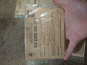 WWII War Ration Book Four OPA Collectible