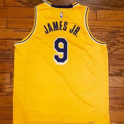 2XL Bronny James Jr. Los Angeles Lakers Yellow Jersey