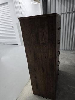 5-Drawer Dresser — Gilliam Chest, Dark Brown Wood