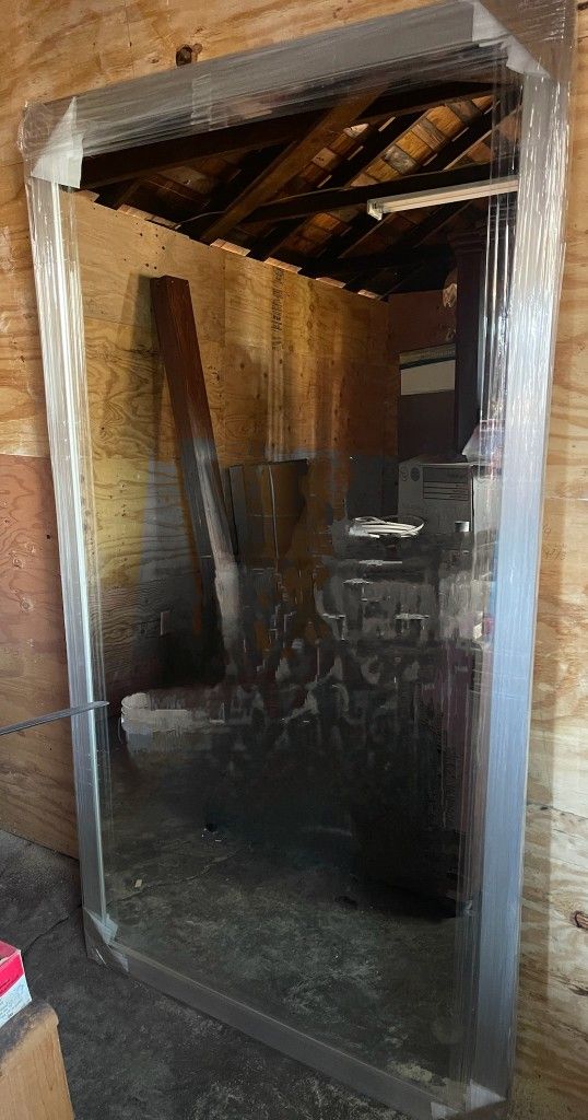 Silver Wood Frame Mirror