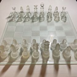Glass Chess Set - Clear And Opaque 