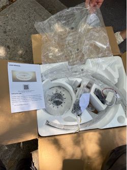 New Ceiling Fan Light with Remote – Modern LED Flush Mount