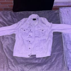 Forever 21 White Denim Jacket