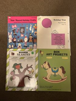 ELEMENTARY SCHOOL CLASSROOM: Vintage CRAFT/ART Projects Books, Selling As A Bundle