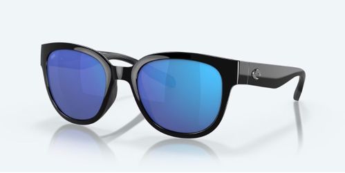 Costa Sunglasses Salina - Black Frame W/ Blue Mirror Lens