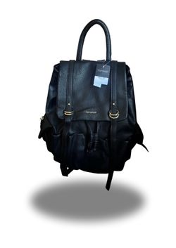 Topshop Edinburgh Faux Leather Backpack Brand New – Black Everyday Bag