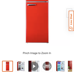 Retro red refrigerator 10 CU