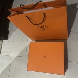 Hermes Empty Box And Shopping Bag