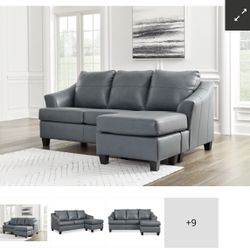 Genoa Leather Sofa Chaise