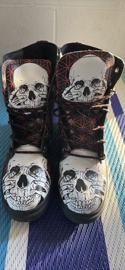 SKULL BLACK COMBAT STYLE BOOTS