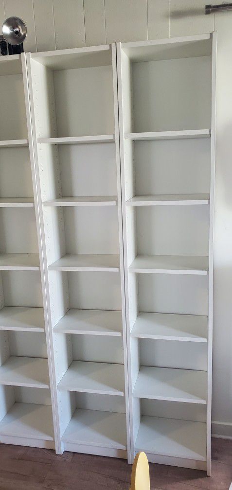 White Bookcase Set