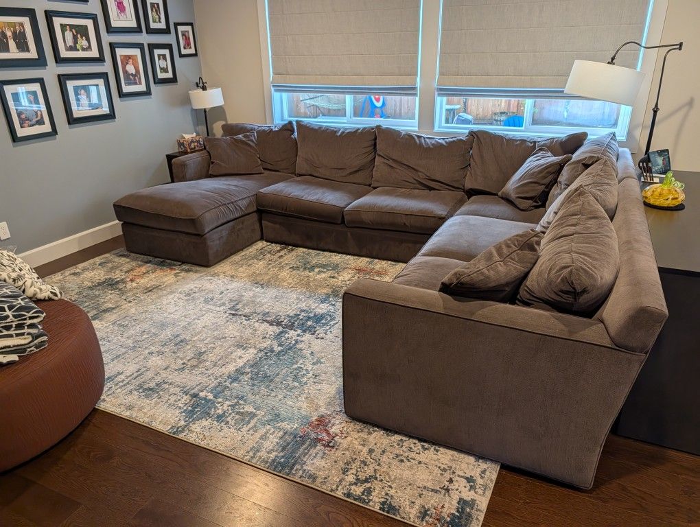 Room and Board Orson Sectional Couch - Charcoal