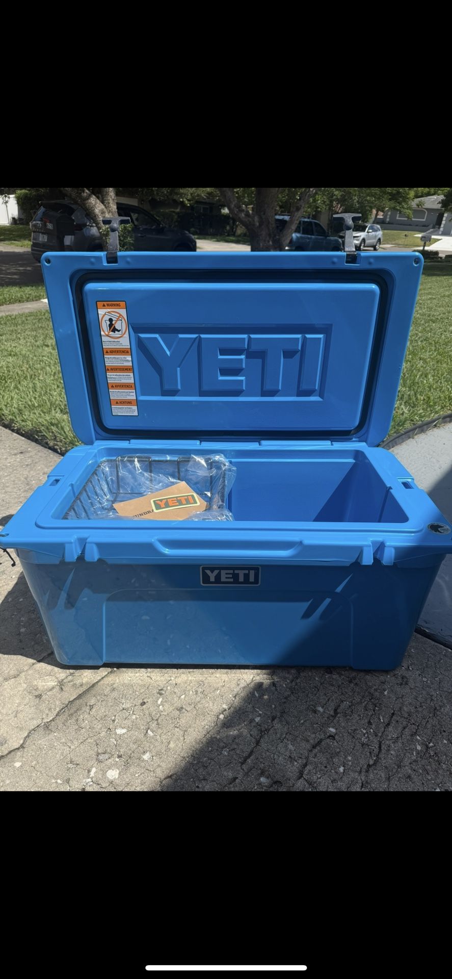New YETI Tundra 65 Hard Cooler…… Rescue Red, White, Navy, Big Wave Blue