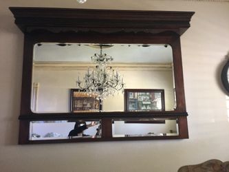 Antique wood mirror (accent mirror)