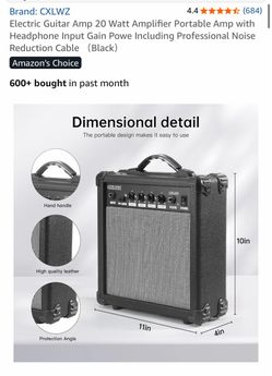 20W Portable Electric Guitar Amplifier
