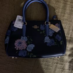 Coach Mini Surrey Carryall Bag With painted peony 