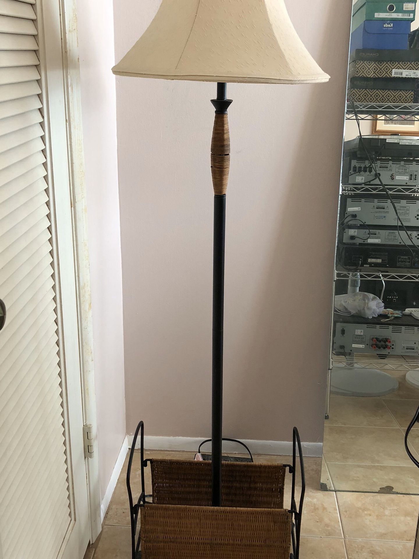 Lamp With Magazine Rack