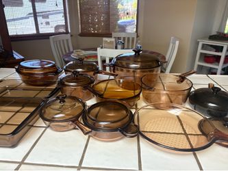 Amber Pyrex Corning Ware