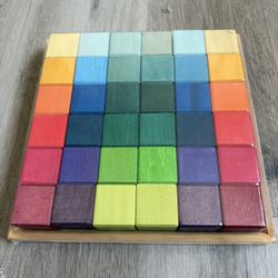 Grimm’s Mosaic Squares 36 pieces wooden toys 