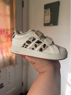 Adidas Grand Court Leopard Print Baby/Toddler Sneakers