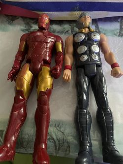 2  Marvel Figure Thor, Iron Man 12” High