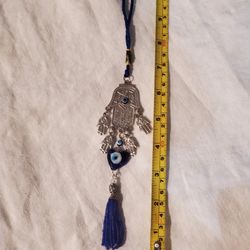 Hamsa & evil eye protection car wall home office decoration tassel beads decor