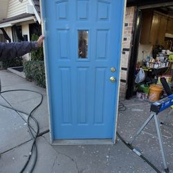 36x80 Front Door , Left Swing , Framed Ready To Install