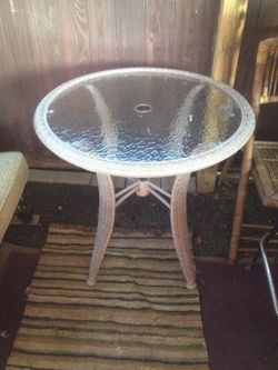 Small glass top table