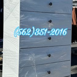 White Five Drawer Dresser Compressed Cajonera Comoda Nueva New 