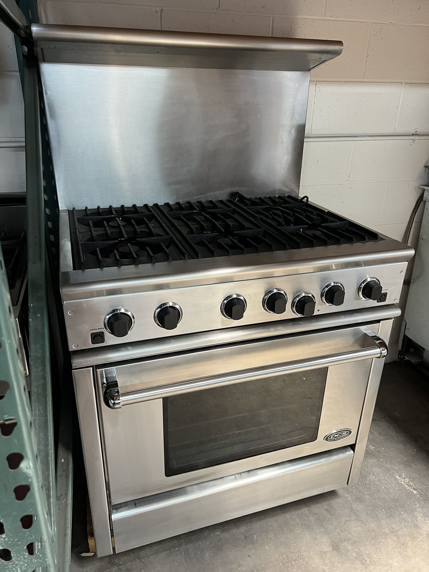 DCS professional 36” stacked open burner gas stainless range viking