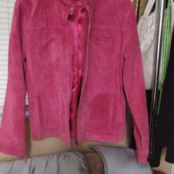 Chico's Pink Leather Jacket. New!