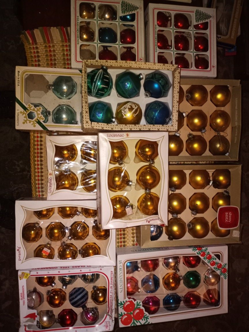100 Vintage glass Christmas ornaments