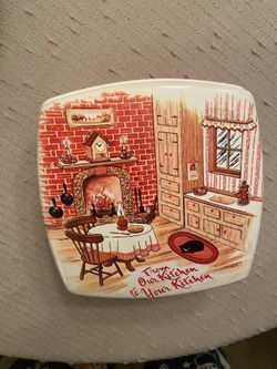 Vintage Cookie Plastic Container/ Lid From Our Kitchen To Your Kitchen Made In USA Ullman Co 