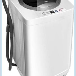 Giantex Portable Washing Machine, Full Automatic Washer and Dryer Combo, with Built-in Pump Drain 8 LBS Capacity Compact Laundry Washer Spin Dryer for