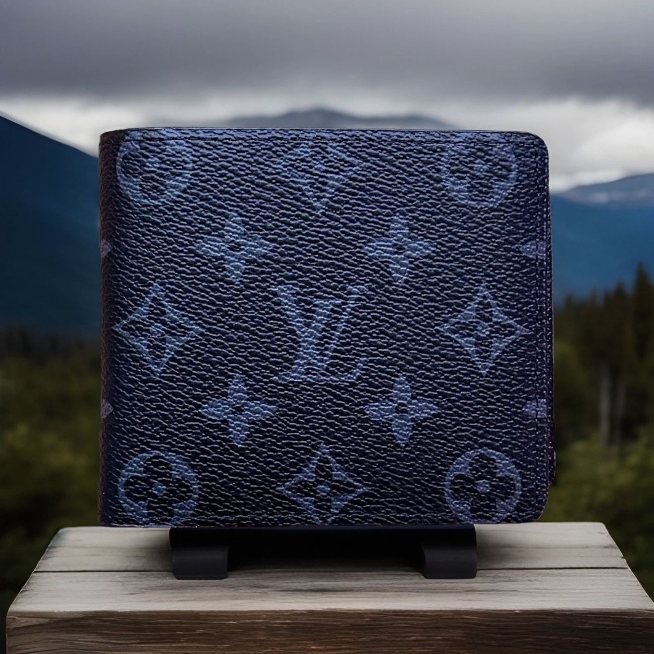 Louis Vuitton Black Men's Monogram Multiple Fold Wallet