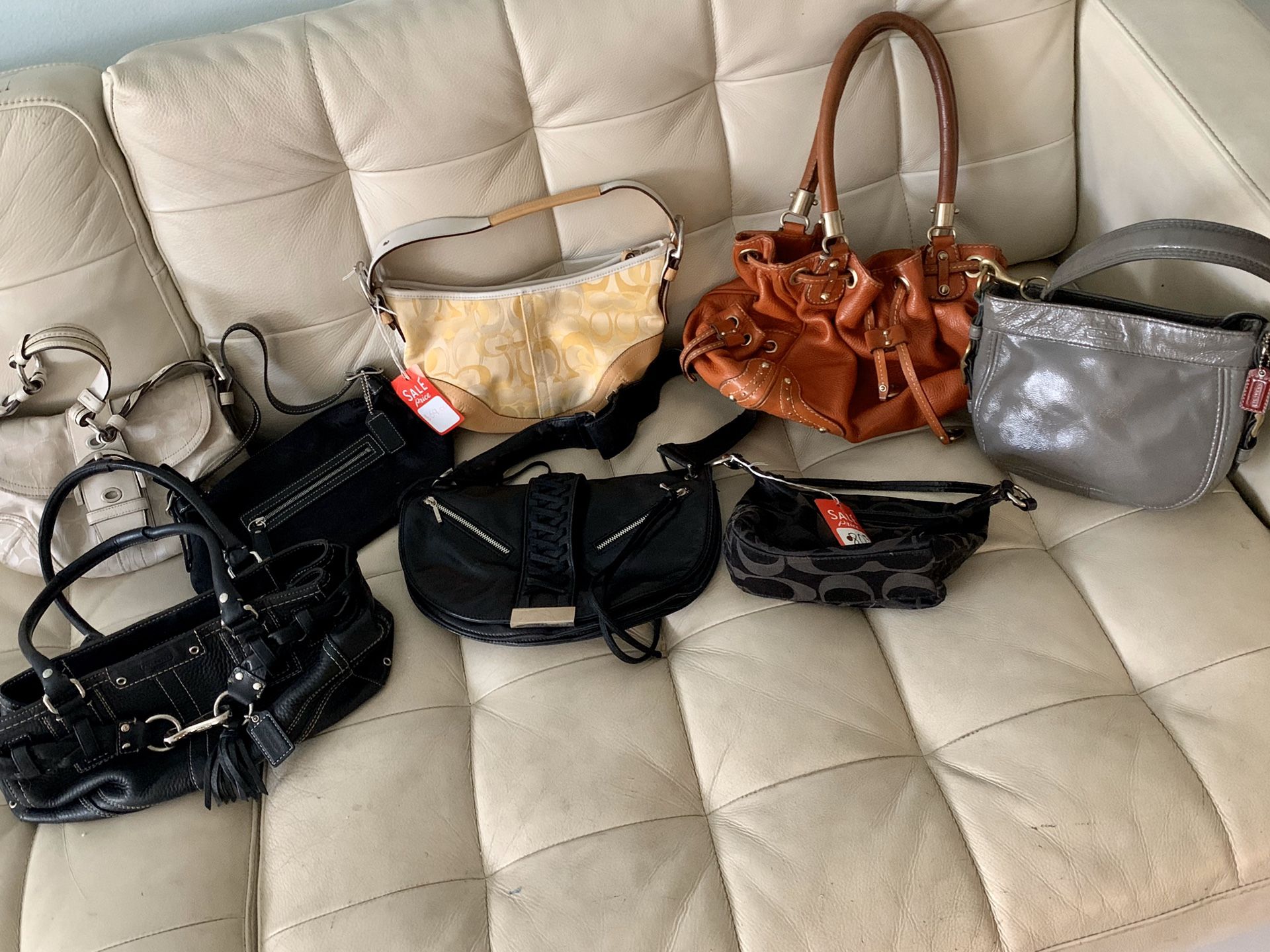 Lot of 8 Purses, Coach, MK Michael Kors, Peruzzi