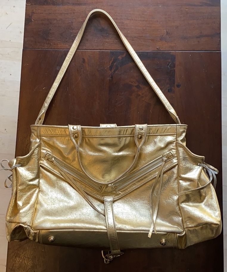 Gold Botkier Trigger Clyde Leather Shoulder Bag- Great Condition! Perfect For Holidays!