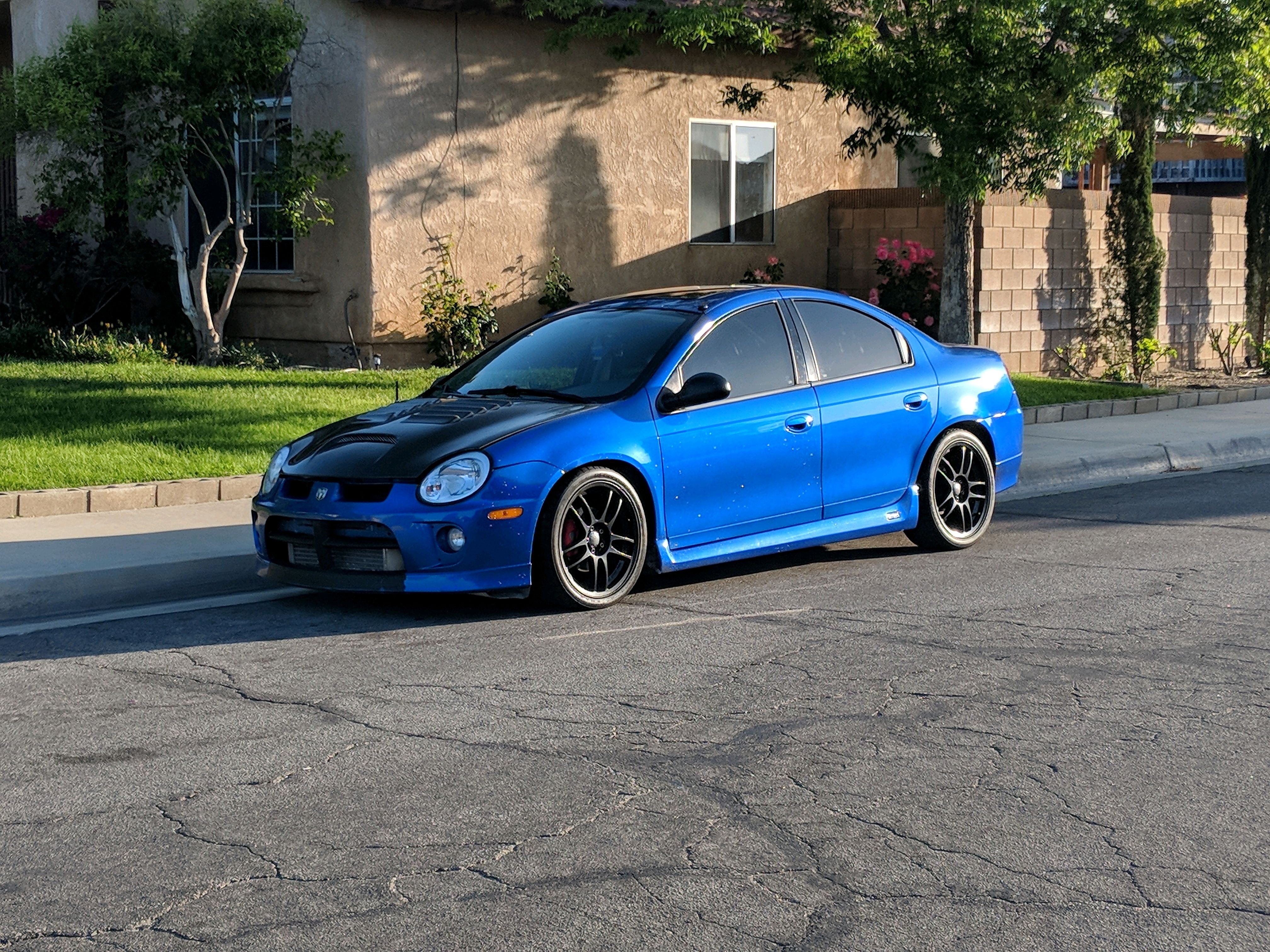kaminari side skirts electric blue 03-05 Neon SRT-4