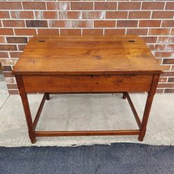 Antique School Master Desk.